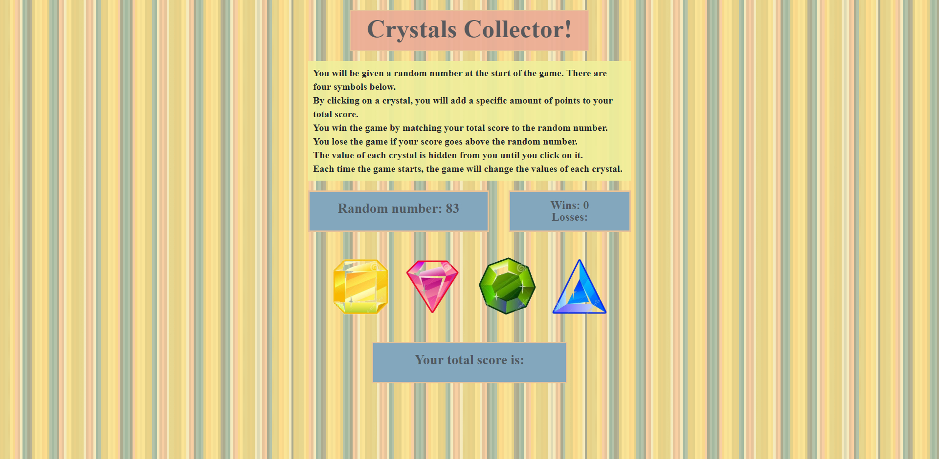 Crystals Collector